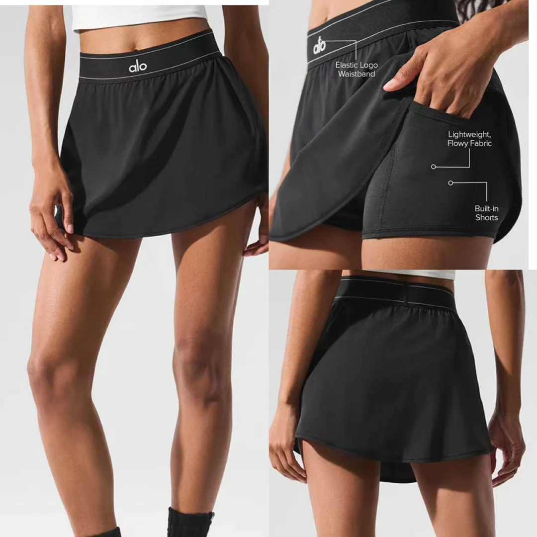 Alo yoga Match Point Tennis Skirt 女士短款网球裙W6240R