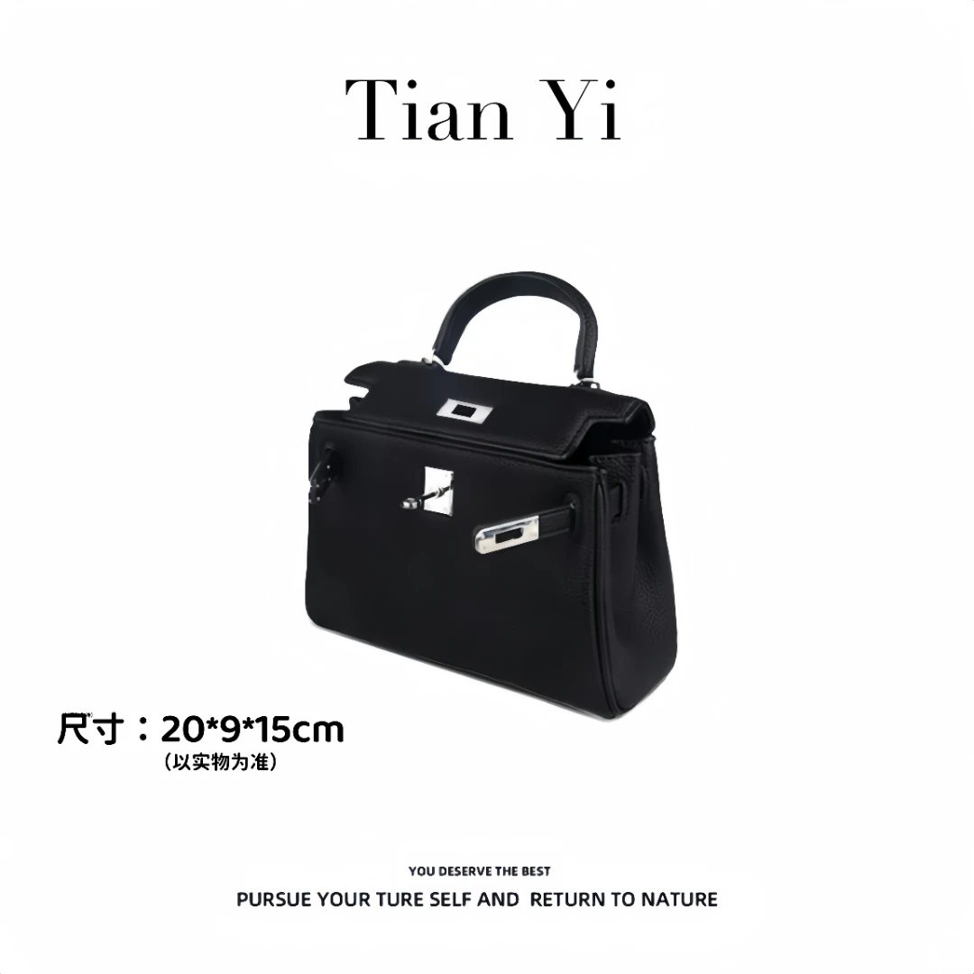 【Tian Yi渠道货】高级小众设计休闲百搭单肩手提包2609黑色（小号）