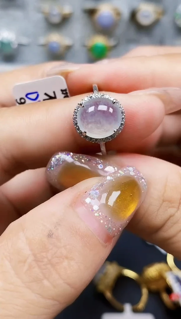 银S925镶嵌戒指翡翠5203