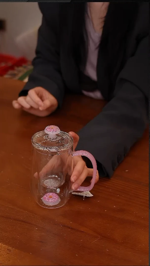 陶93-晶焱—优雅杯 粉海棠 粉玛瑙