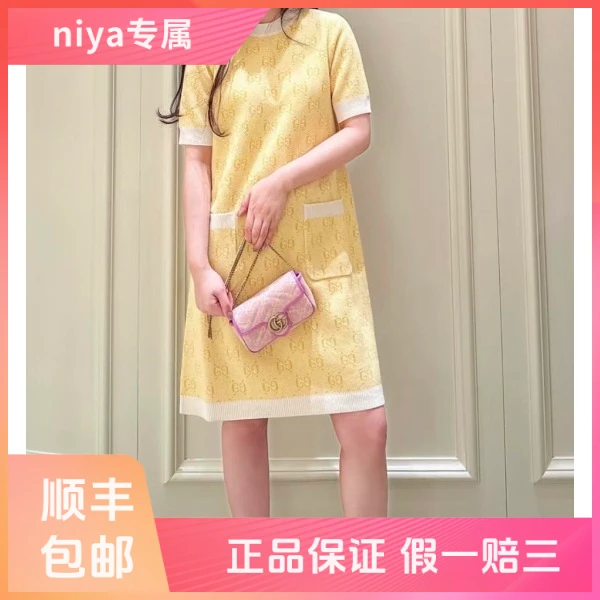 妃鱼/古驰/丝缎、羊毛、亮片/连衣裙/95新/凡0802