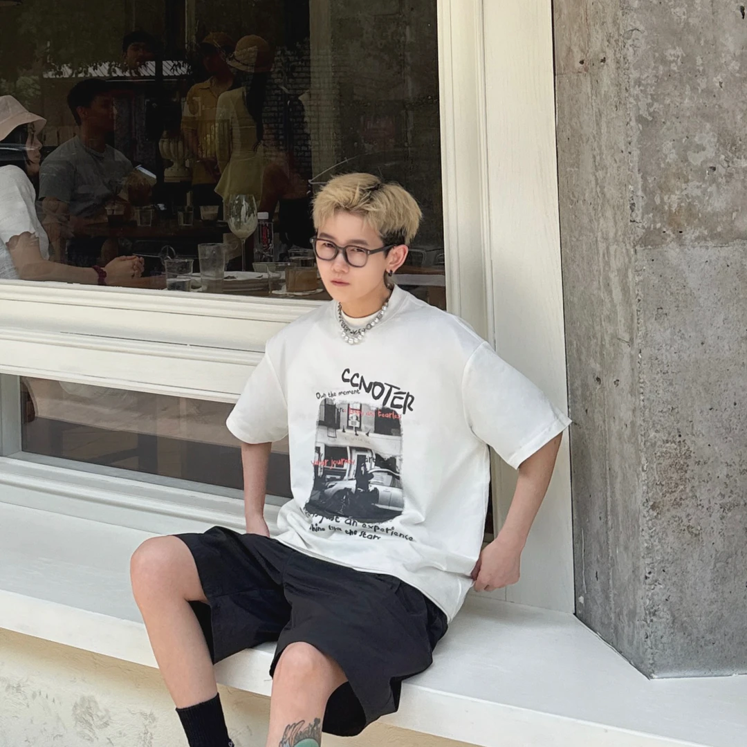 ccnoter 【黑白默片T恤】索罗娜性能速干防晒休闲夏季圆领复古