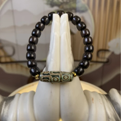 0.8黑檀木珠串黑檀桶珠手串【547】