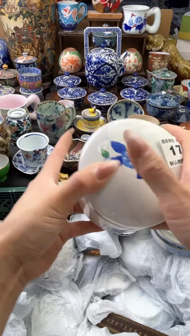 瓷片梅*扣176号六六工艺品瓷器