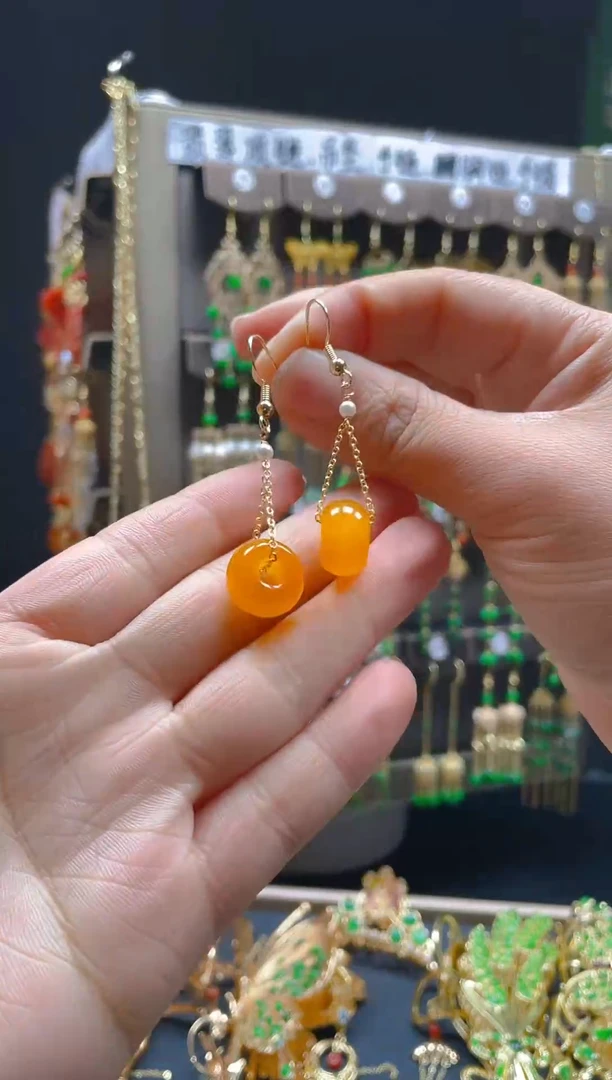 【闪购商品】玛瑙/玉髓耳饰合金011玛瑙饰品