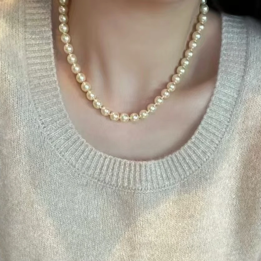 海水akoya极光皇后羽皇金6-7mm 带北大证