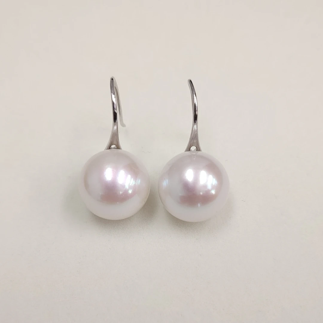 AIKJIANG/爱匠【福利】超暴大白雪公主珍珠耳钩13-14mm/S925银