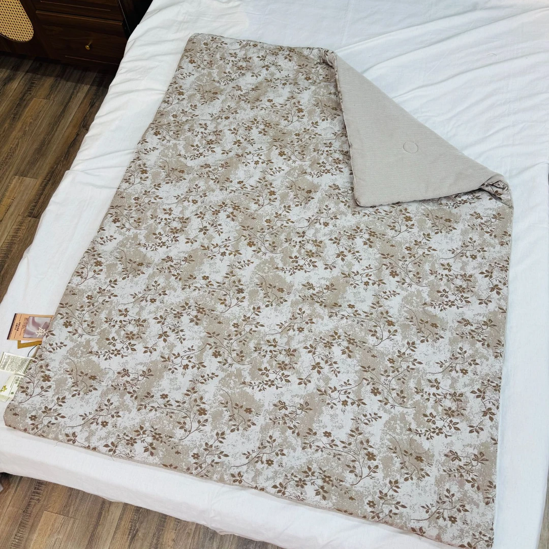 棉麻童被120*150小被子亲肤柔软恒温保温可机洗母婴可用 绿枝