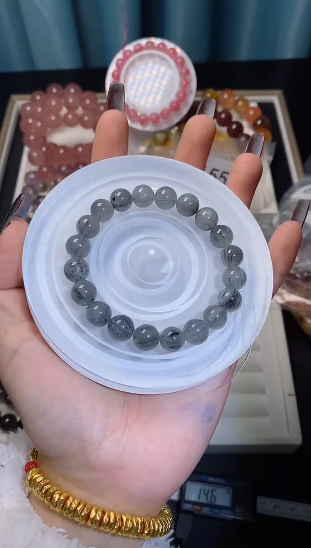 【闪购商品】水晶手串未镶嵌灰兔毛144