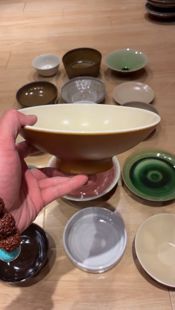 瓷片8寸酷金高足深汤盘（福利款）