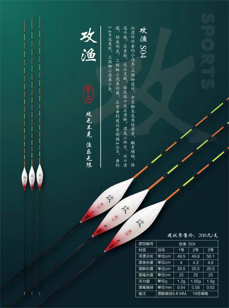攻渔孔雀羽浮漂轻口竞技专用高灵敏鲫鱼鲤鱼通用鱼漂