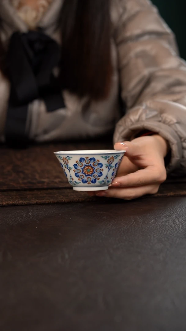 【闪购商品】杯云霞珍藏斗彩敦煌唐风团花若深杯