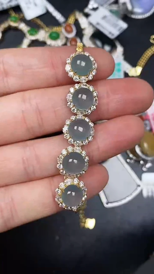 银S925镶嵌戒指翡翠2250