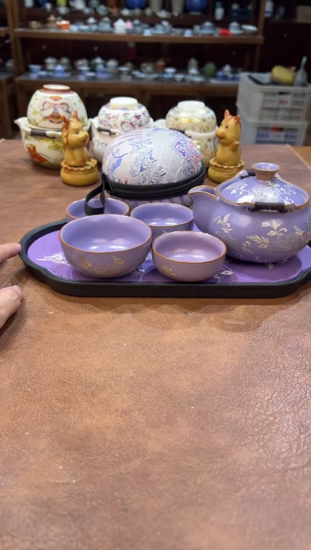 真的很便宜会开片的旅行茶具