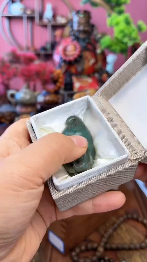 【闪购商品】木中之❤王妍妍批发122-绿大佛手寿山木盒