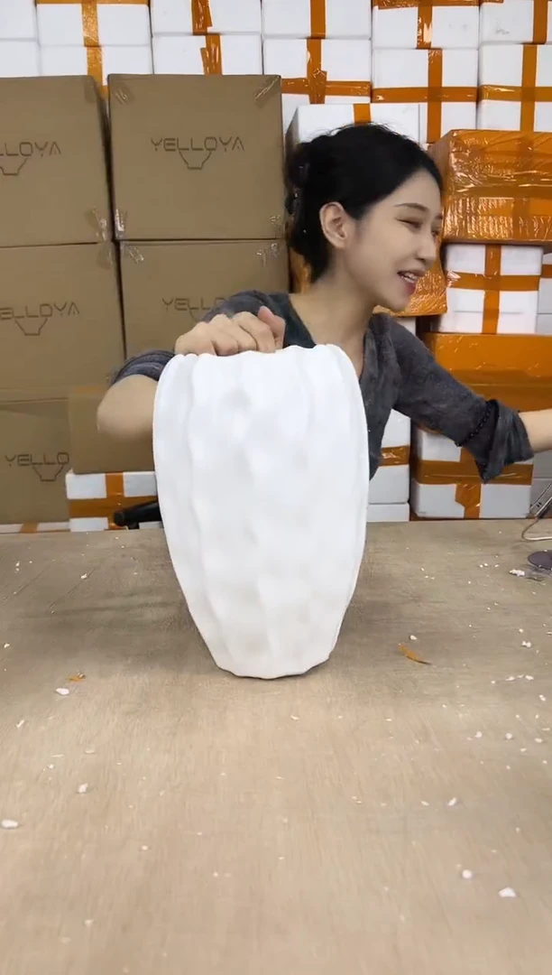 花瓶乱纹白色14x25