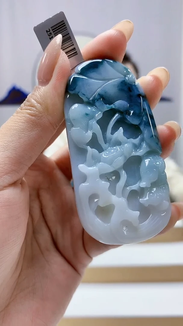 未镶嵌定制翡翠5160MM-毛货挂件19