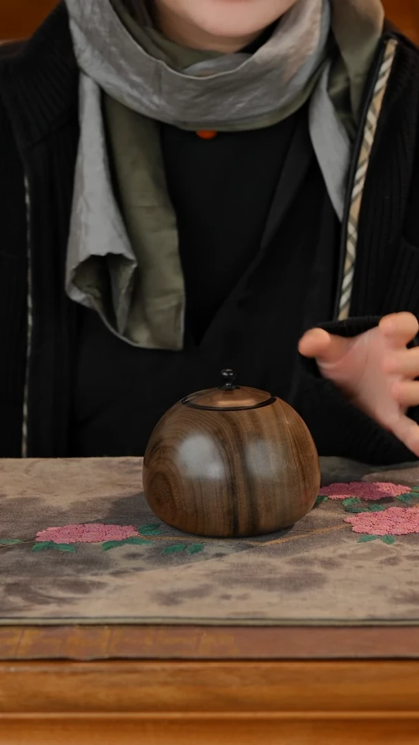 乌木类箱古沉金丝楠高配茶叶罐