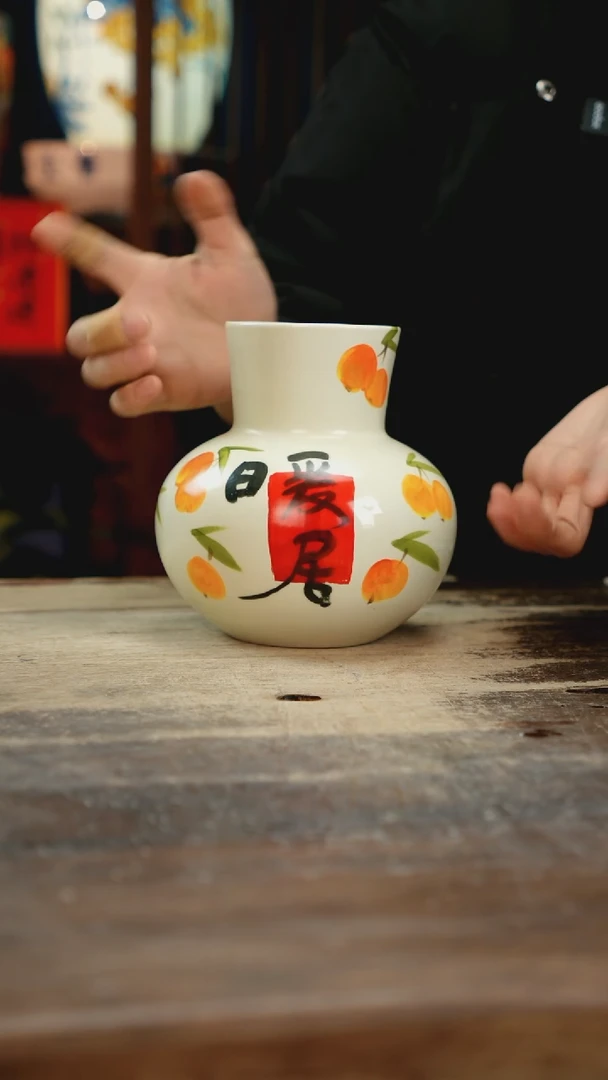 【闪购商品】瓷片景德镇纯手工釉下彩精品花瓶