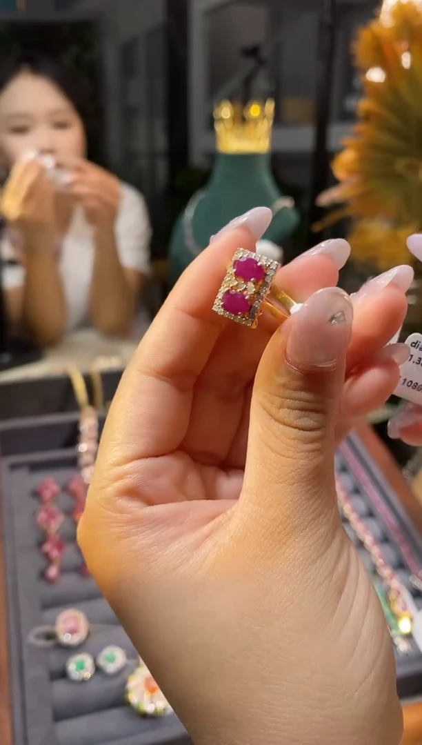 未镶嵌戒指红宝石1.38ct天然红宝石戒指