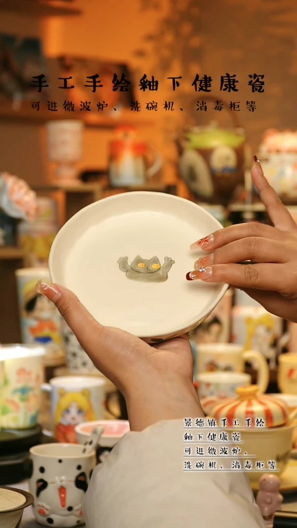 【闪购商品】杯景德镇高温釉下彩陶瓷&A866