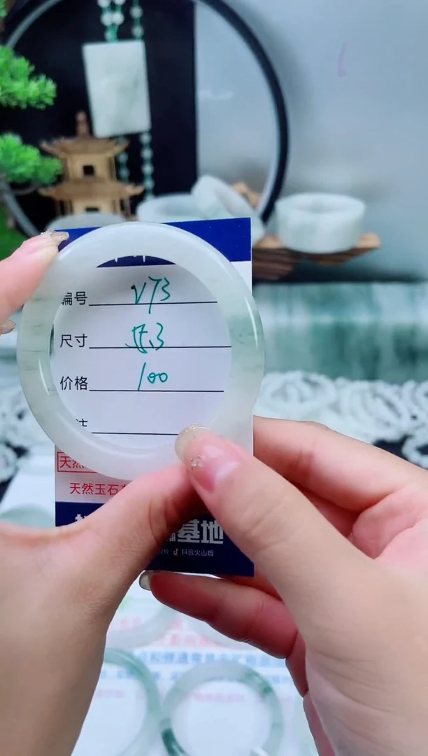 未镶嵌手镯石英质玉（天山翠）73