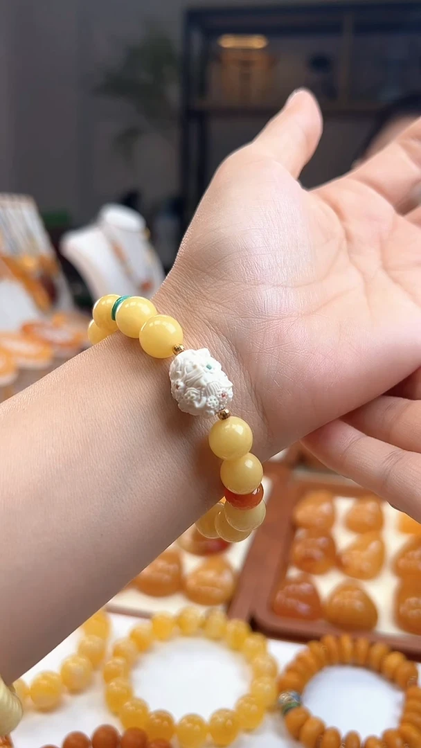 手串琥珀未镶嵌精品蜜蜡diy手串