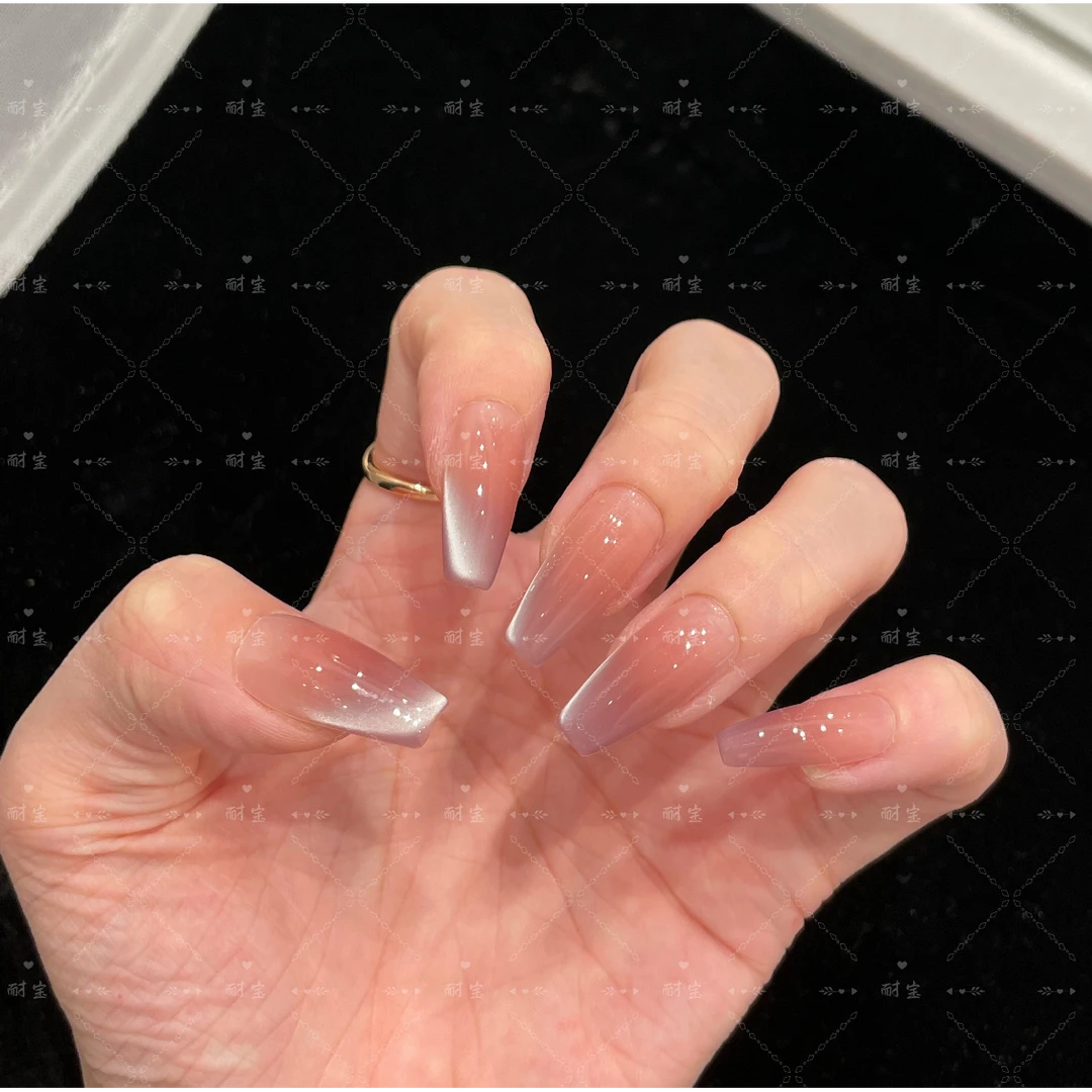 【丝绸猫眼2号】手工穿戴甲春季新短款美甲片猫眼可爱高级彩色显