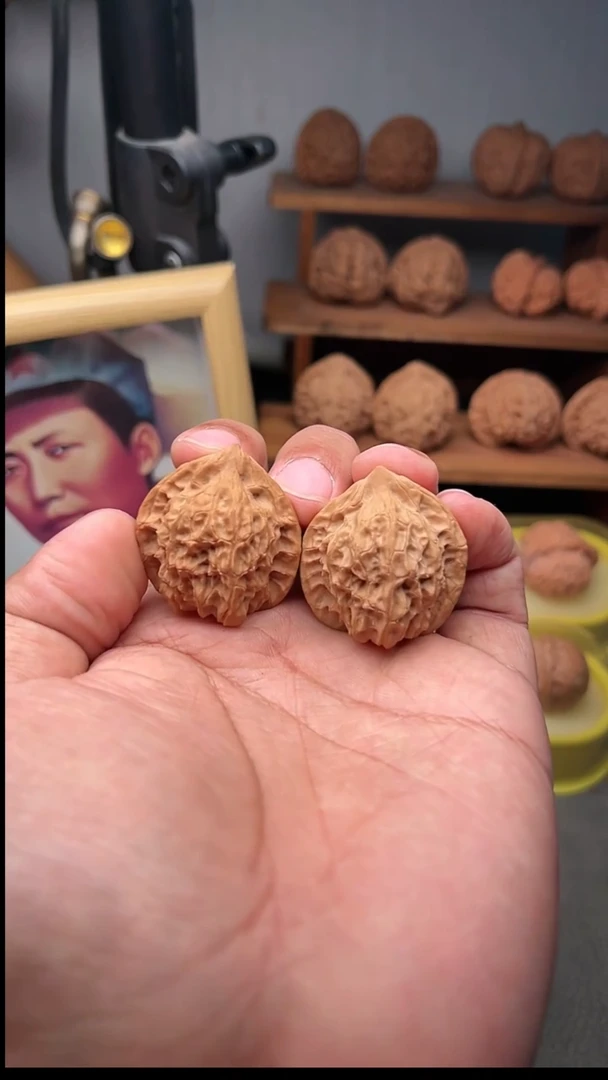 吊坠文玩核桃龙甲纹34野麻