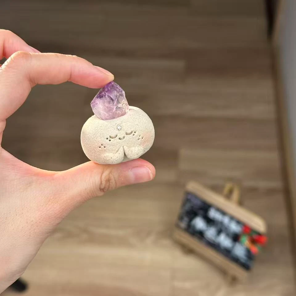 水晶小豆丁可爱紫水拜拜