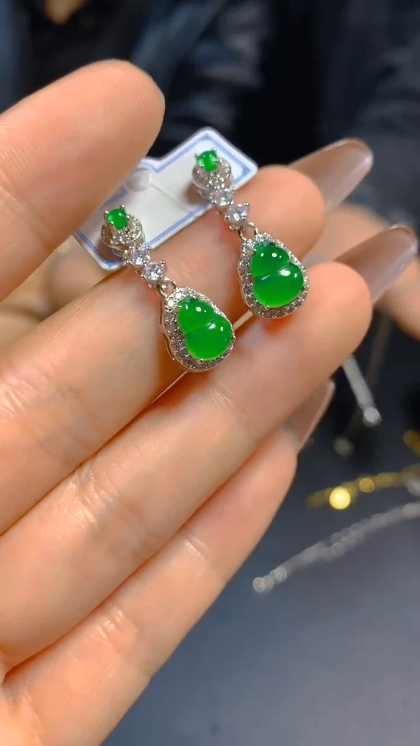 【闪购商品】翡翠耳饰未镶嵌0732965080多样性发一