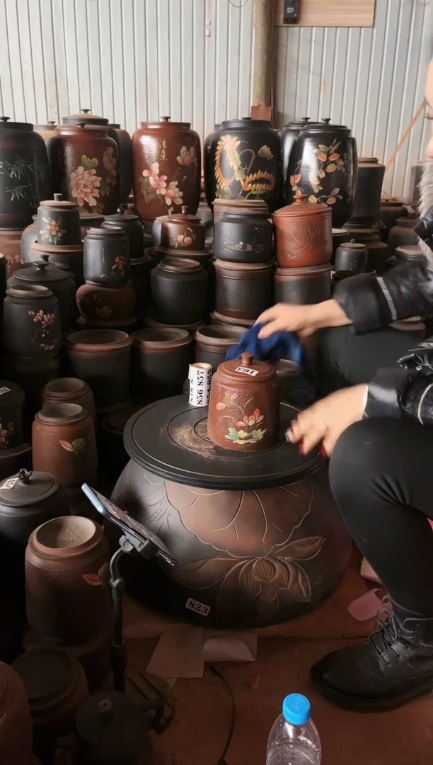 【闪购商品】壶大大瑕疵茶叶罐100克古铜色 163