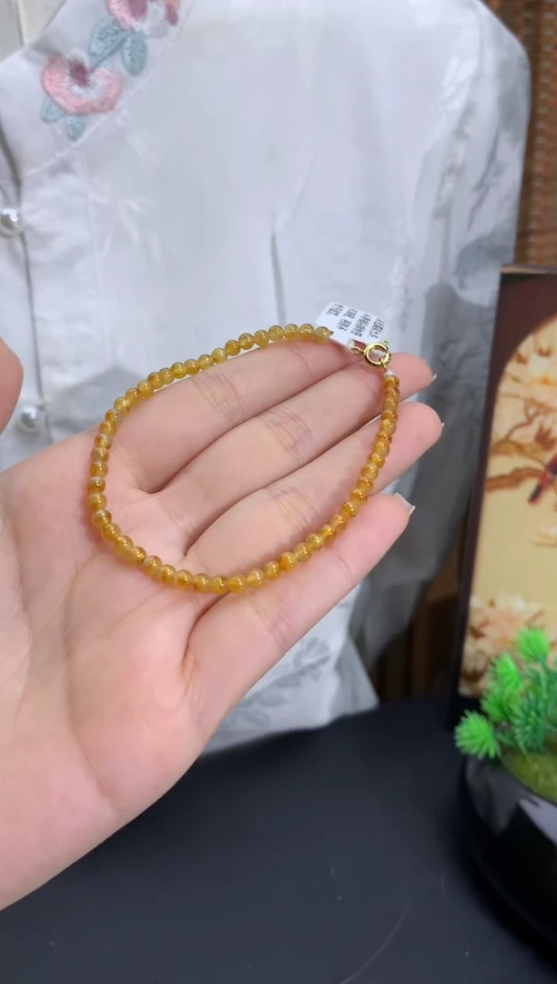 未镶嵌手串翡翠卡3.4mm