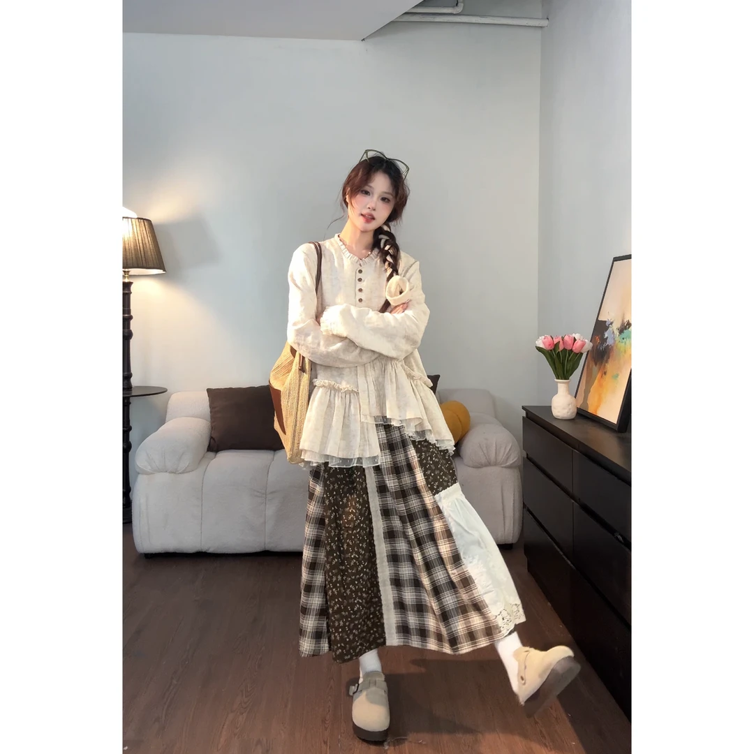 裙子【艺术旅途】春夏百搭气质感吸睛小众半身裙女