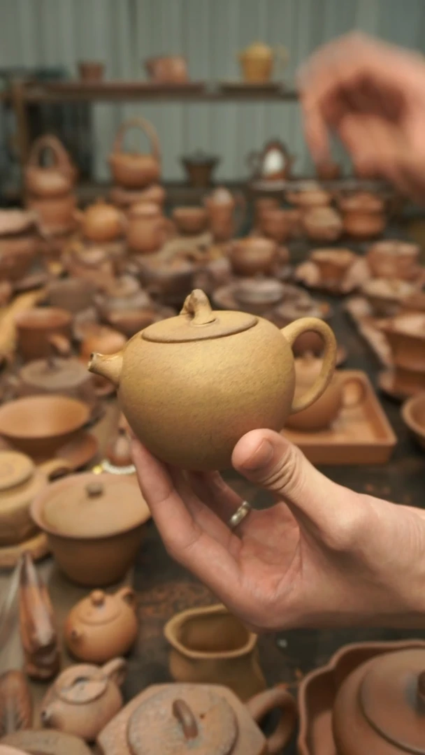 老岩泥原矿老岩泥  山石小苹果壶120ml