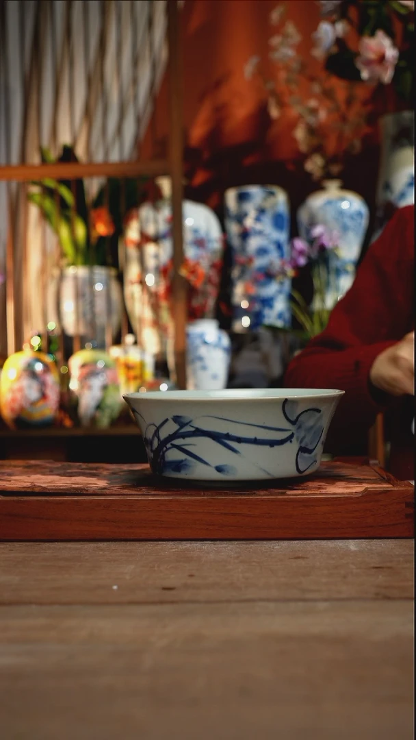 当代景德镇设计师釉下手绘陶瓷花瓶