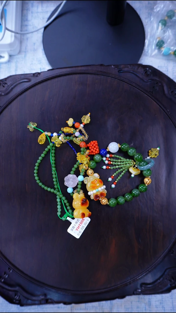 琥珀颈饰未镶嵌1.5日 套装 多样性发其一