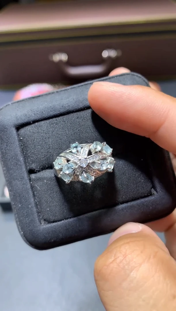 海蓝宝石戒圈未镶嵌G18【多样性发其一】