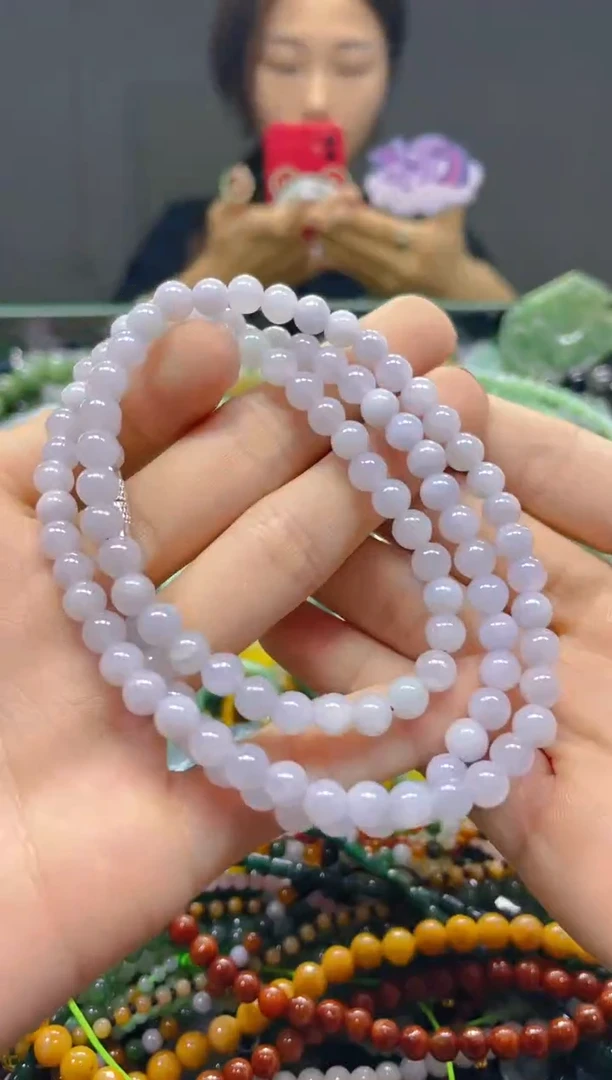 颈饰未镶嵌翡翠5MM/H/翡翠A货，一件也是批发价
