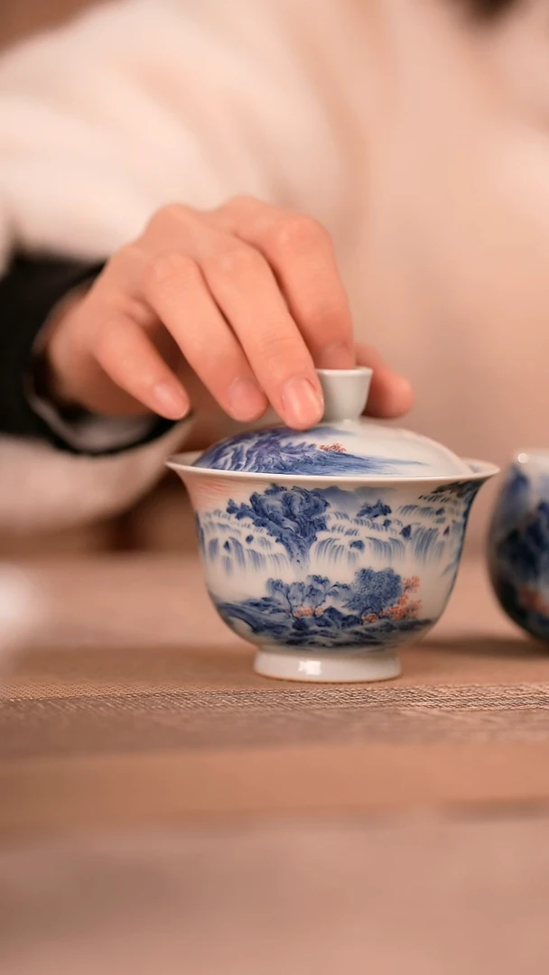 【闪购商品】杯景琳藏旭日东升盖碗