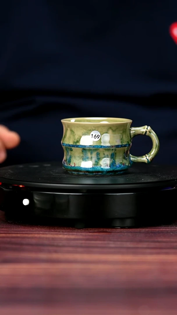 其他169#盼龙窑一级原矿钧瓷竹节马克杯