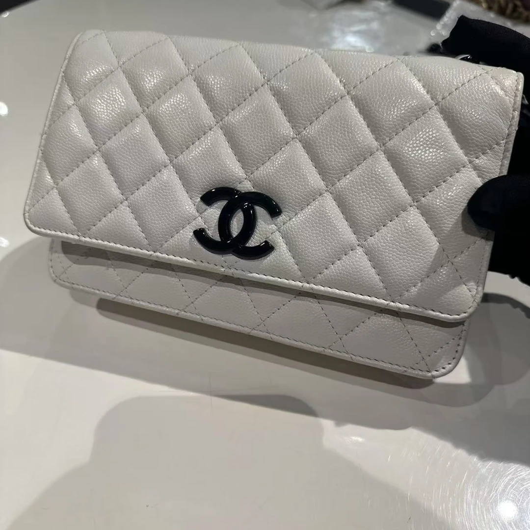 95新 Chanel/香奈儿 Chanel 黑白熊猫woc链条包/H0012235