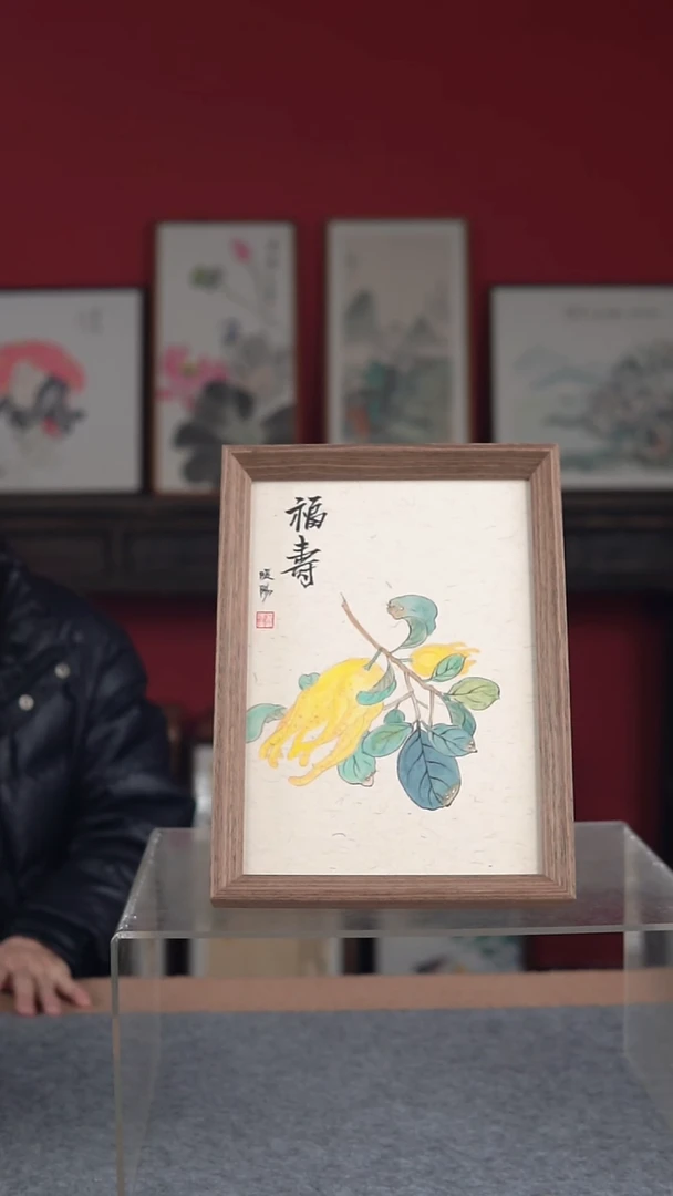 国画纯手绘纯手写-带框尺寸24*33