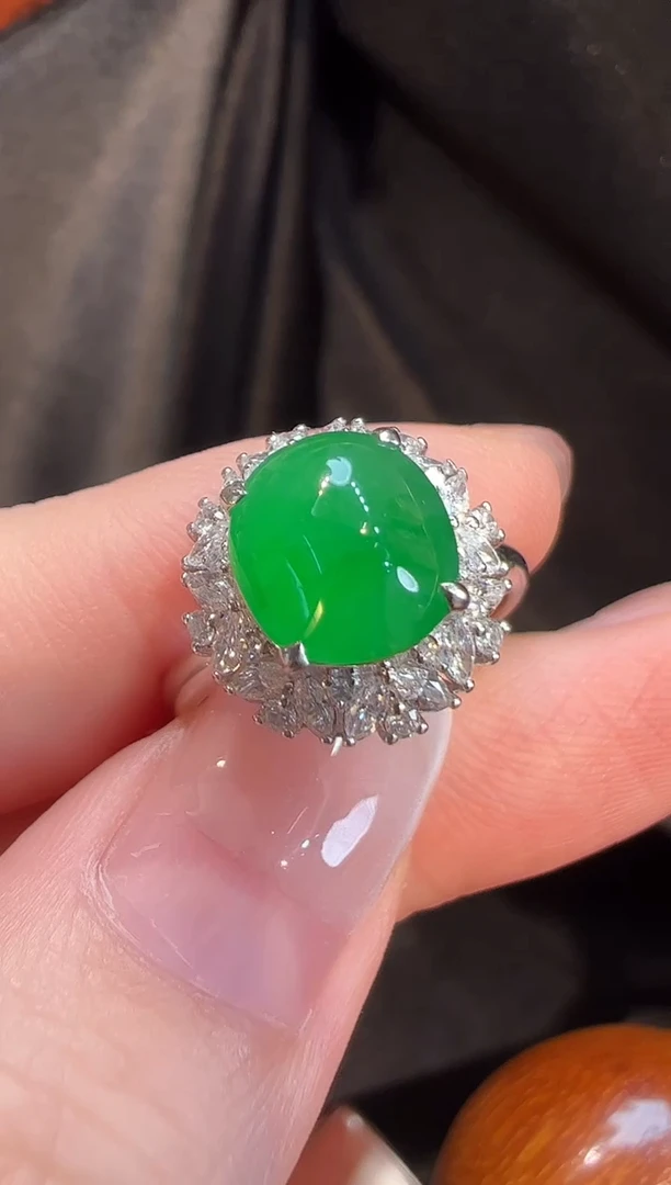 18K金镶嵌戒指翡翠L6戒指