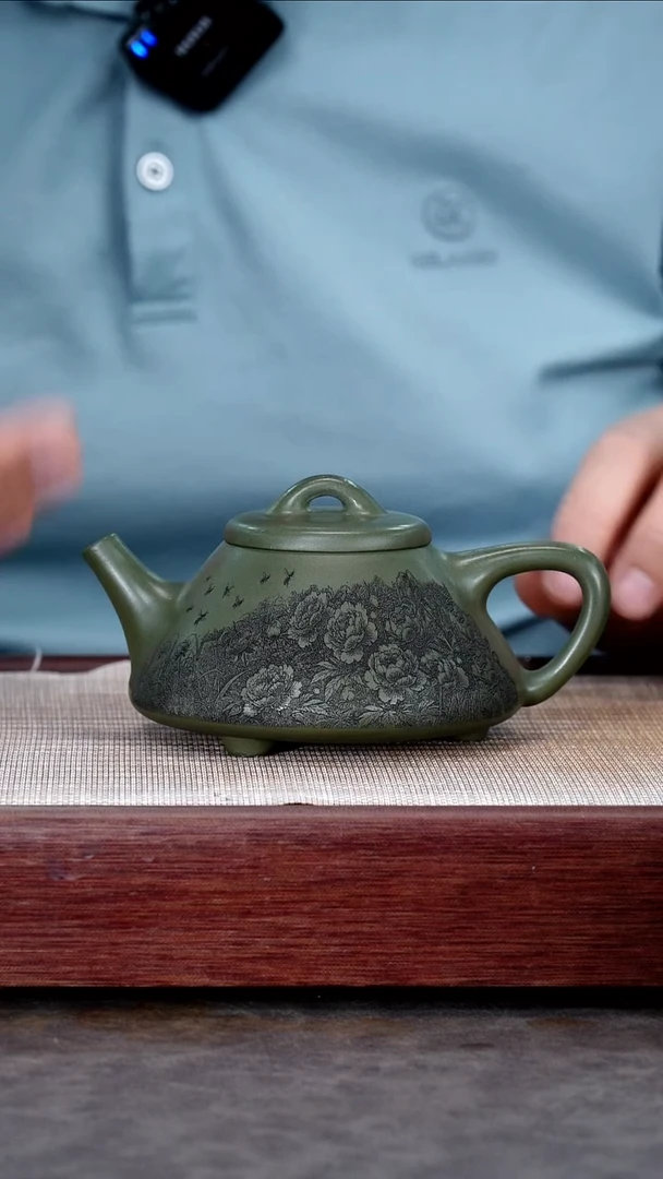 茶壶紫砂宜兴紫砂茶壶绿微瑕@@CH03000
