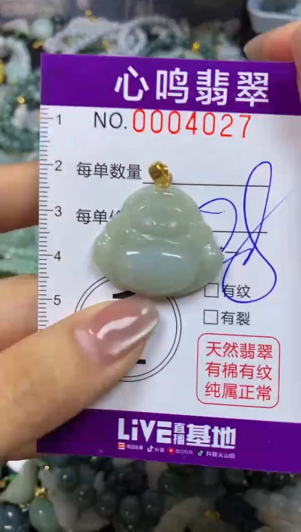 翡翠未镶嵌颈饰闪购004027
