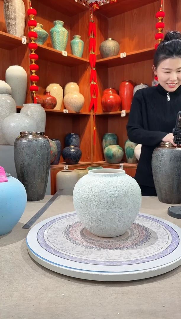 【闪购商品】瓶陶瓷花瓶 无花 白泡小号