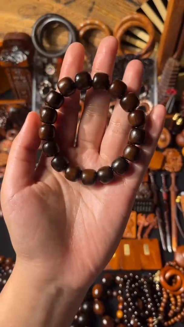 木雷击枣木 玉化 1.2 桶珠手串