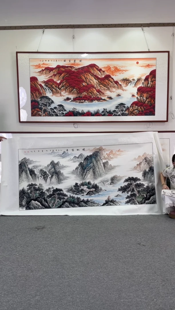 国画福地安居238*90纯手绘国画