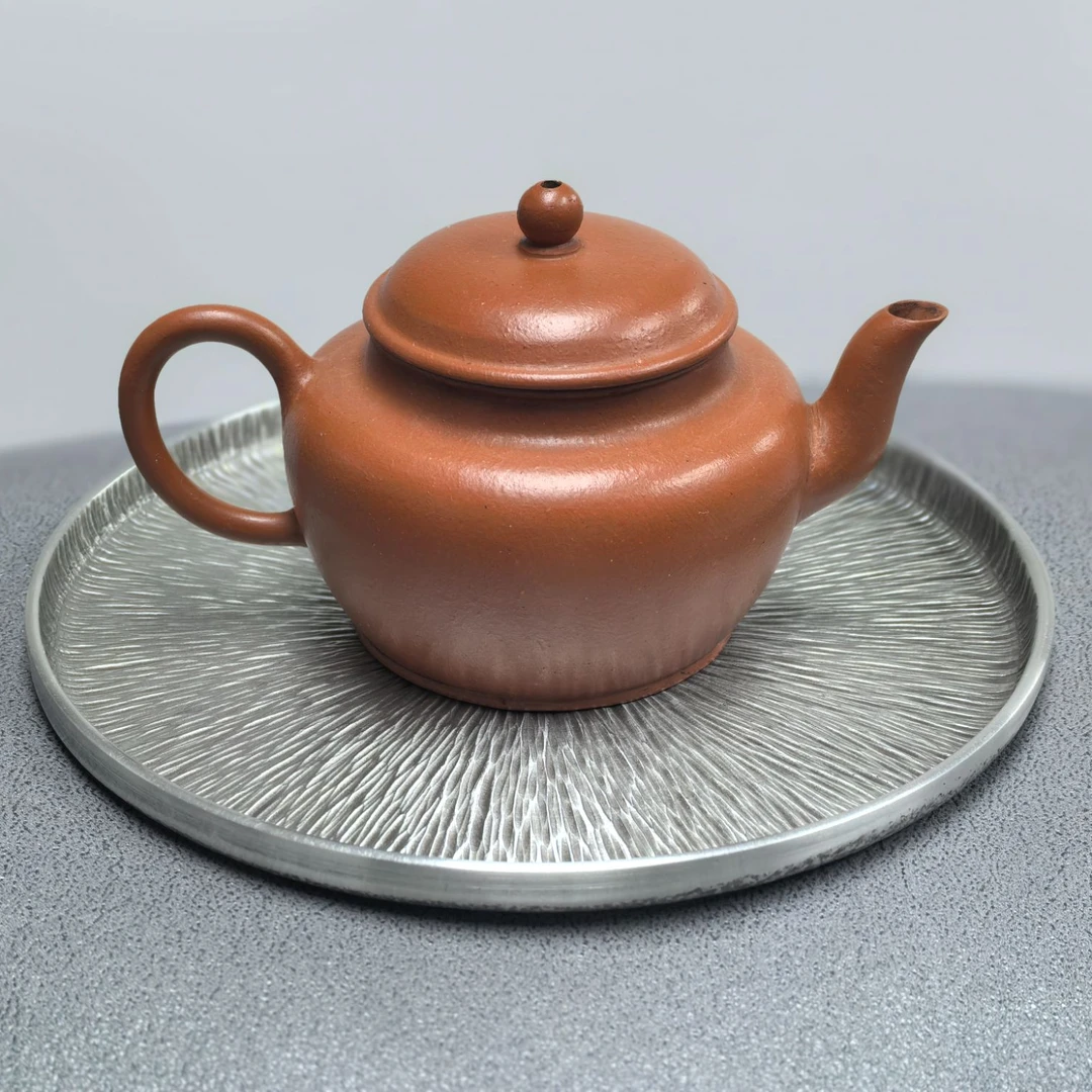 纯锡条纹大号壶承杯托茶盘大容量复古